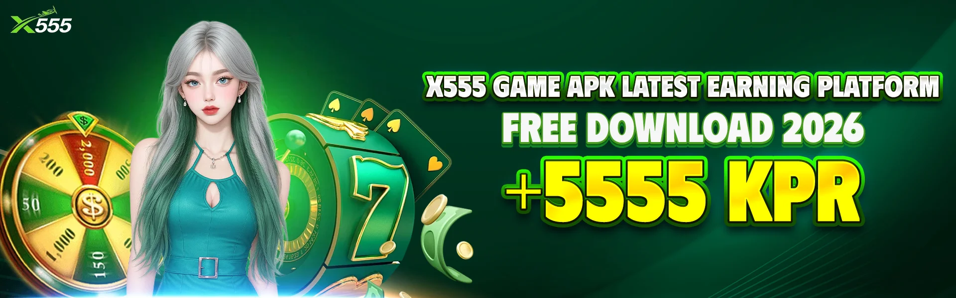 X555 online gaming banner