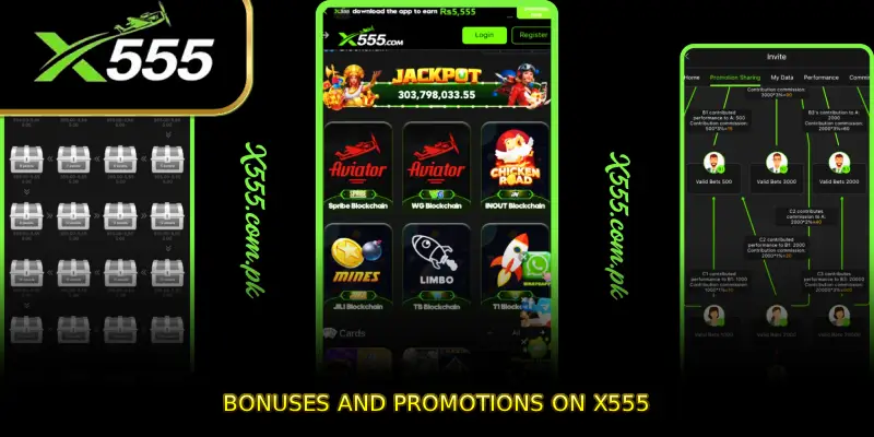 Bonuses and Promotions on X555