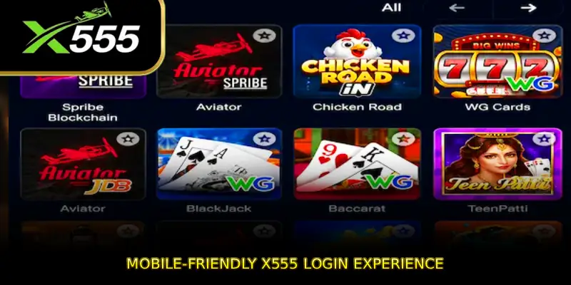 Mobile-Friendly X555 Login Experience