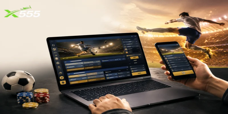 A secure online betting platform interface displaying sports betting markets and live casino options.