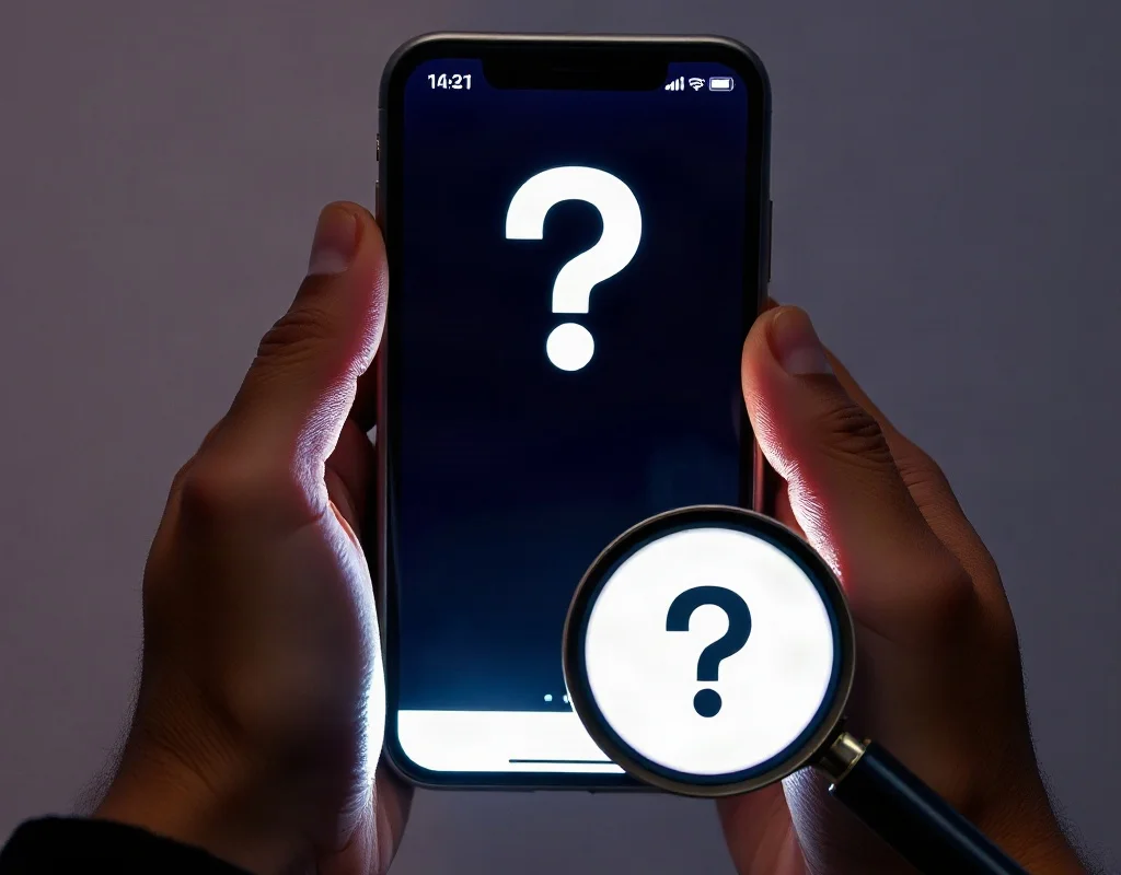 User inspecting X555 app details with magnifying glass