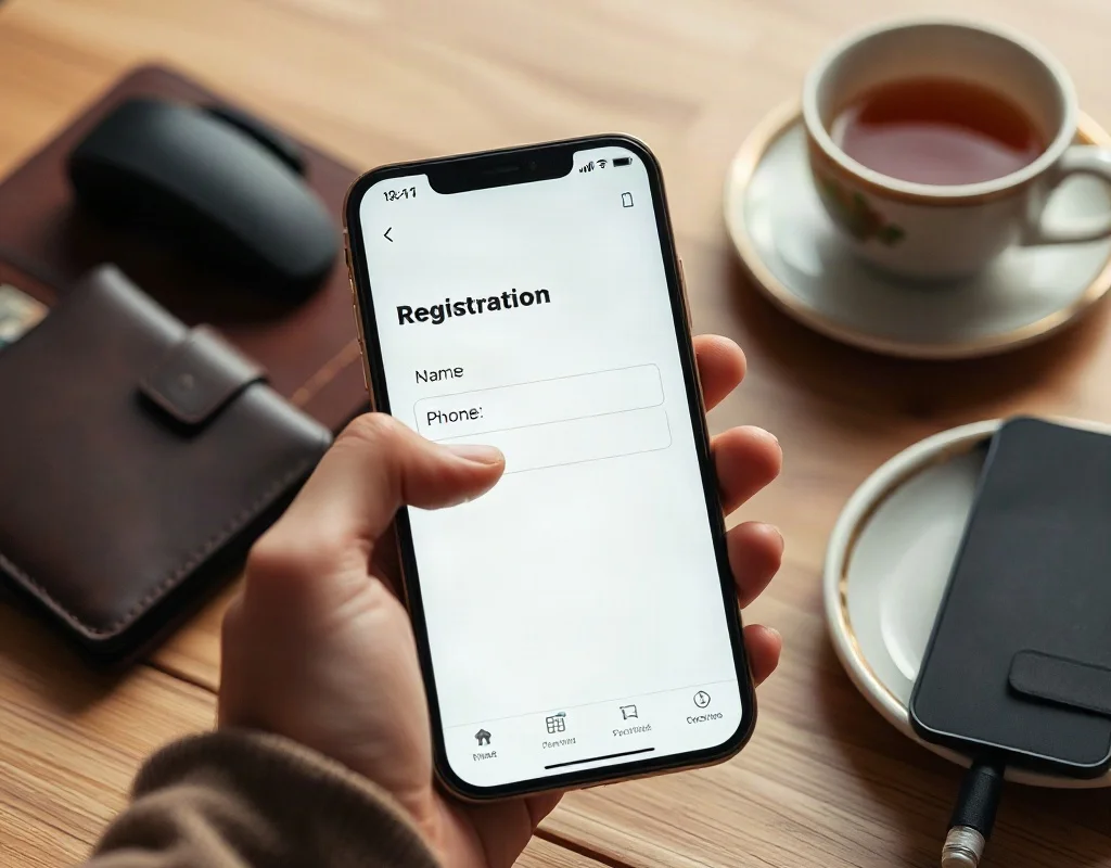 User signing up for an online game with phone verification