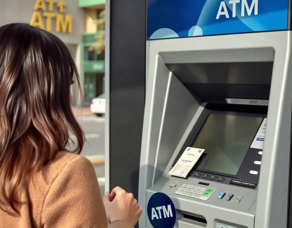 Person using a generic ATM card for cash withdrawal as alternative to JazzCash error