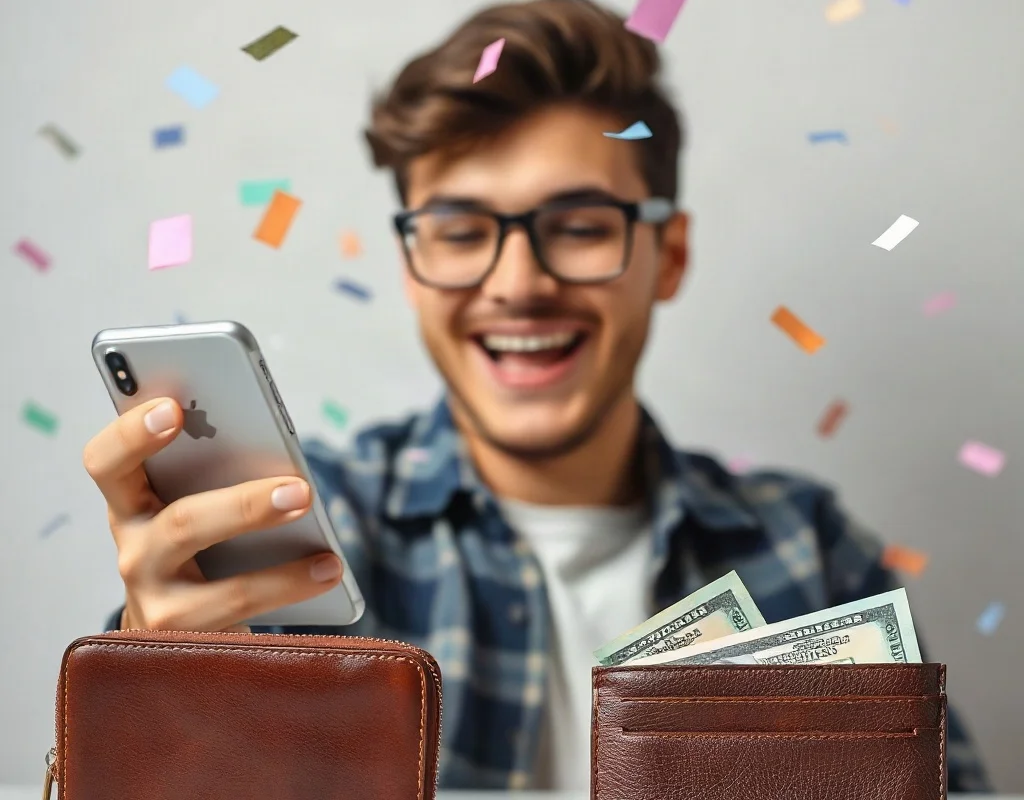 User celebrating earnings from X555 bonus