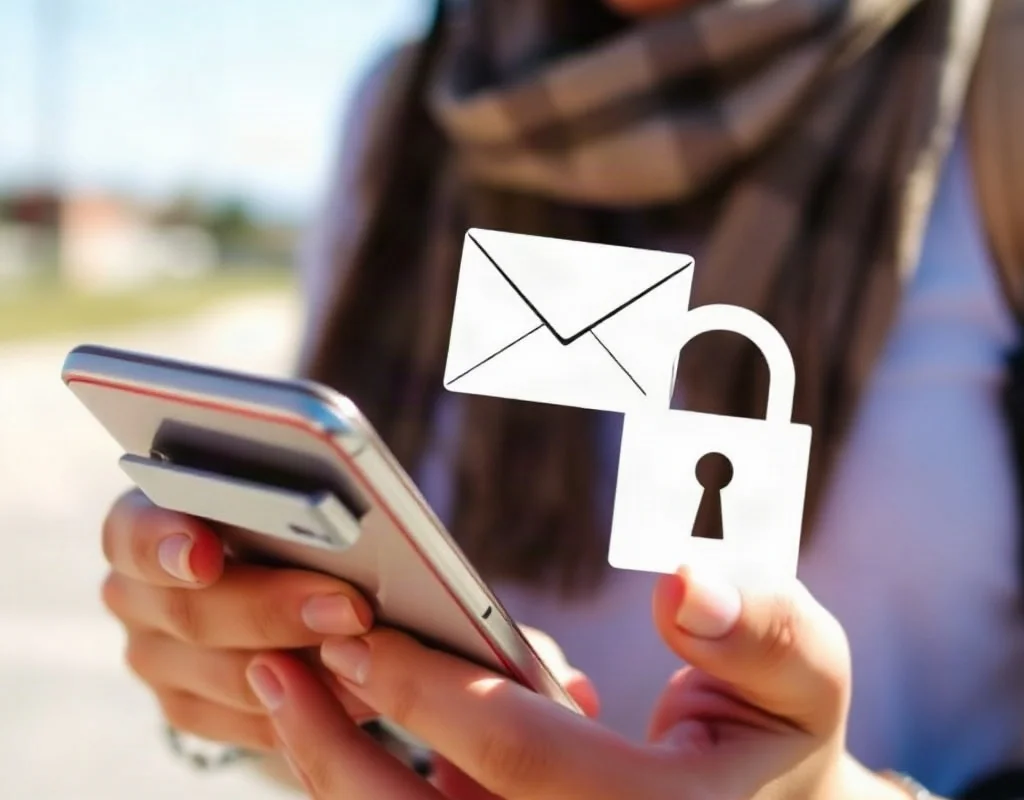 User reading a policy update notification on a smartphone