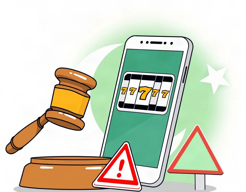 Illustration representing legality and safety of slot gaming in Pakistan
